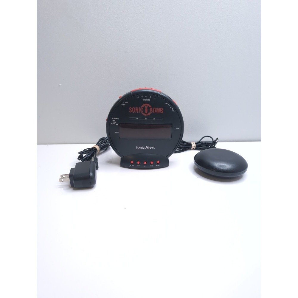 Sonic Bomb SBB500ss v2 Vibrating Alarm Clock - Version 2 - TESTED